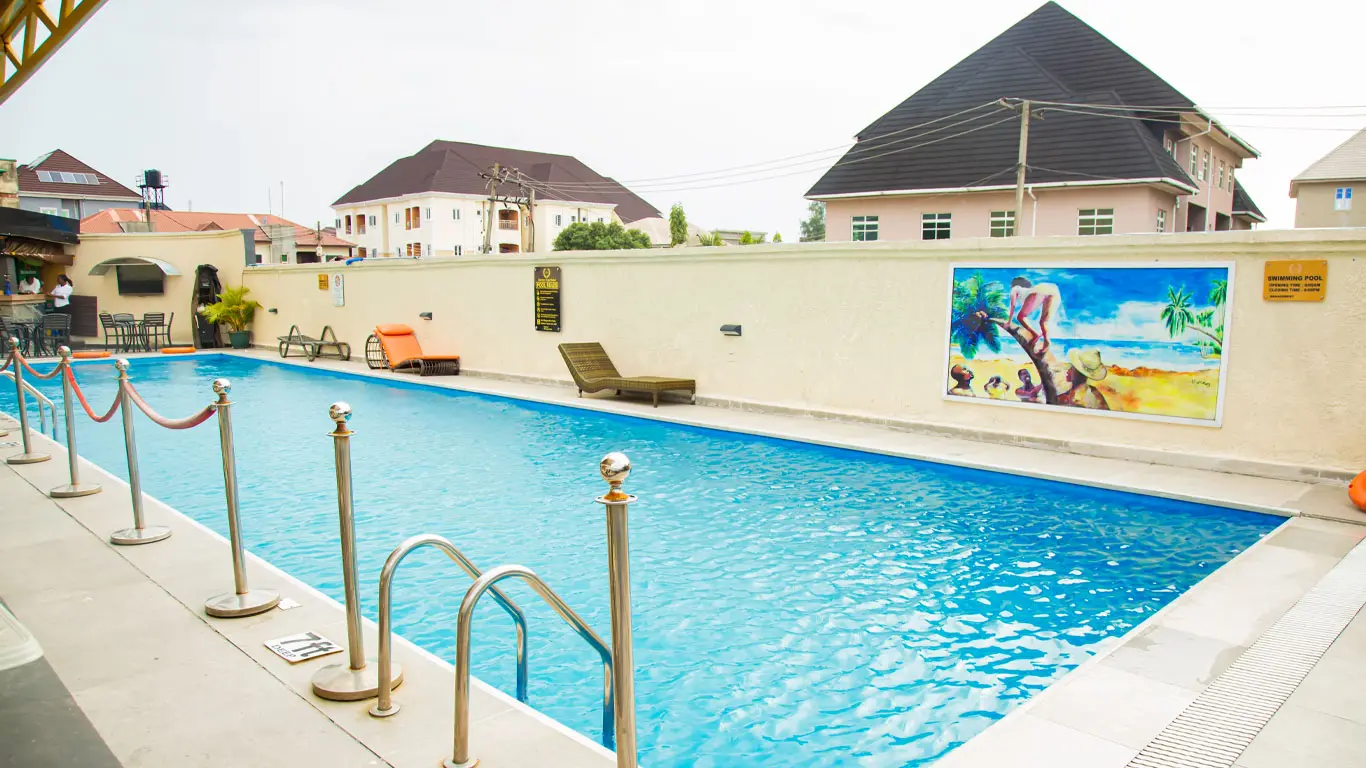 Outdoor swimming pool at Garden Top Hotel Festac